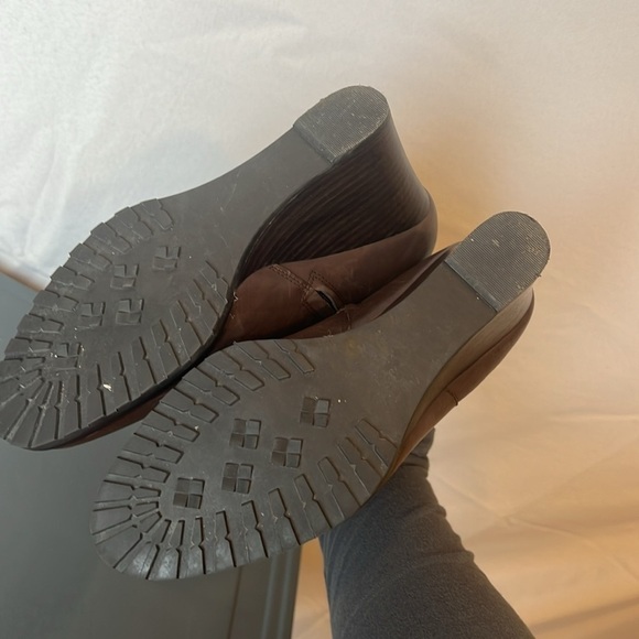 Ralph Lauren Shaley Brown Wedge Ankle Boots Size 8.5 - Picture 8 of 13